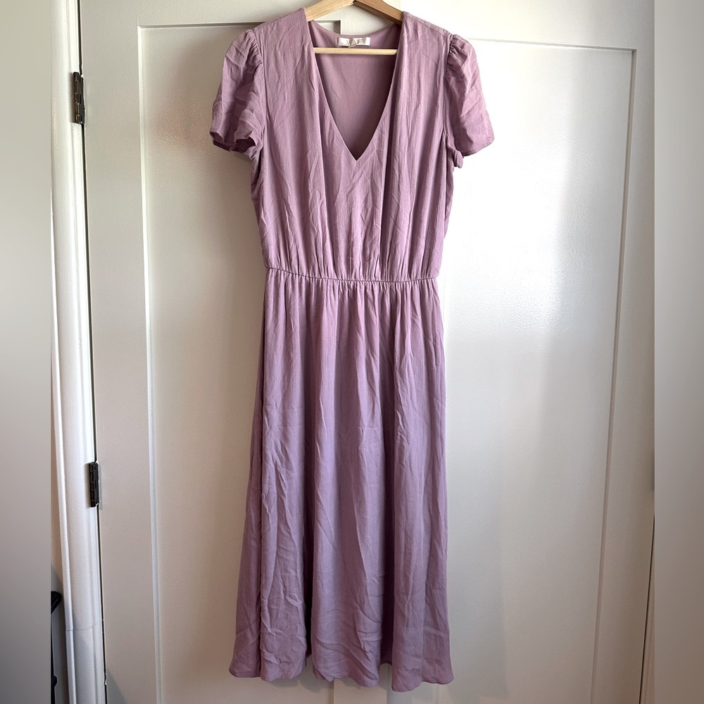 Lilac wayf blouson midi dress